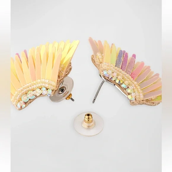 πΊπHPππΊ NWT Mignonne Gavigan Mini Madeline Earrings Sunset - Picture 15 of 16